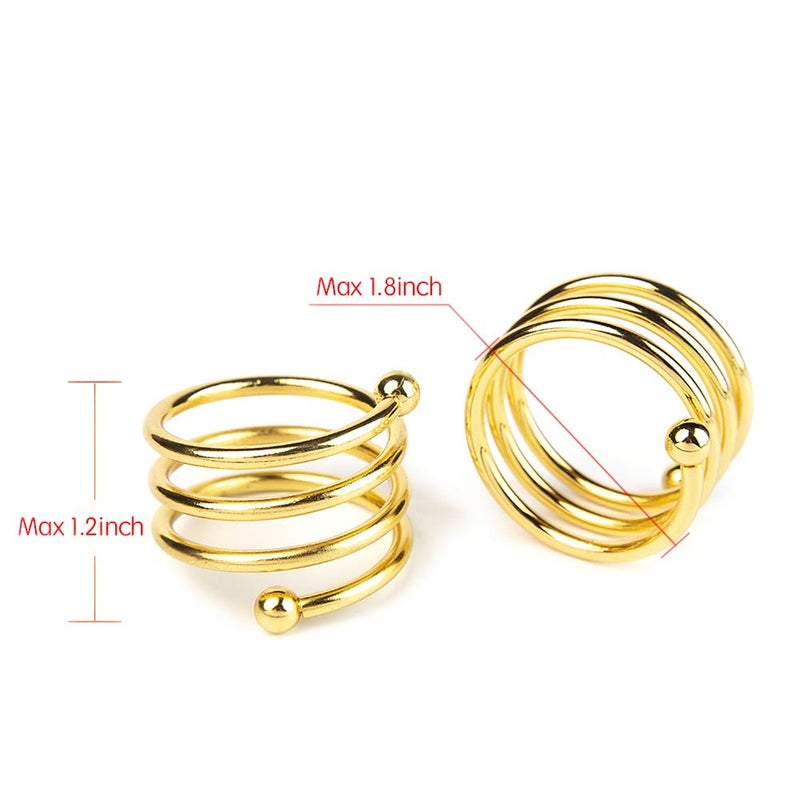 Jofefe 6Pcs Gold Napkin Rings Round Napkin Ring Set of 6 Napkin Holders for Cloth Napkins for Wedding, Thanksgiving, Fall Party, Valentines Day, Easter Table Decor. - Image 3
